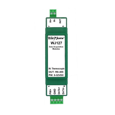 熱電偶溫度信號轉(zhuǎn)RS-485，Modbus數(shù)據(jù)采集模塊 WJ127