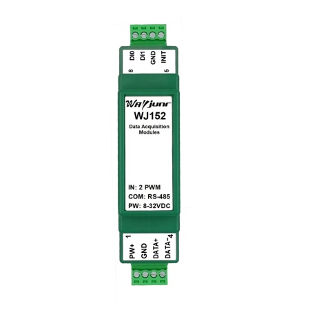 兩路PWM占空比信號轉(zhuǎn)RS485，Modbus RTU模塊 WJ152