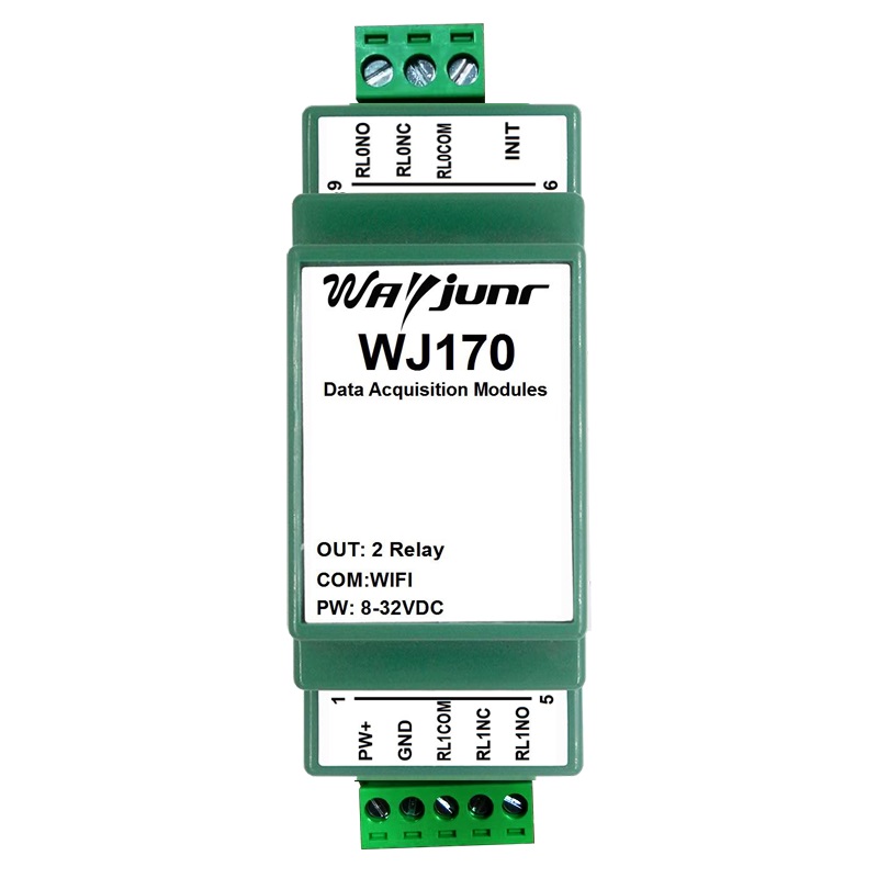 兩路繼電器DO輸出，Modbus TCP和MQTT，WiFi模塊  WJ170