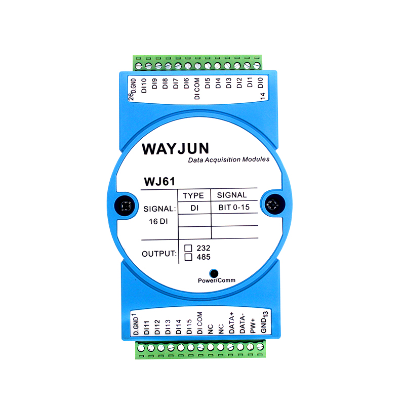 WJ61系列 16路DI開關(guān)量/干接點信號轉(zhuǎn)RS485/232